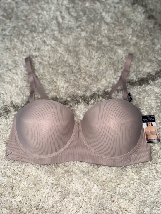 Nautica Other - Women’s NAUTICA Neutral Colored Strapless Bra Subtle Ribbed Bra Size 38DD NWT
